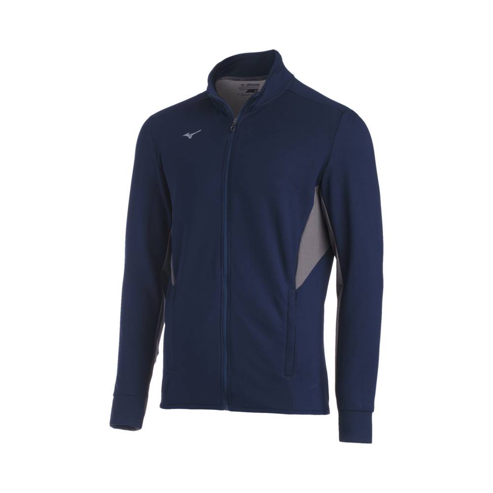 Mizuno Elite Thermal Férfi Jacke Sötétkék/Szürke AFE189635